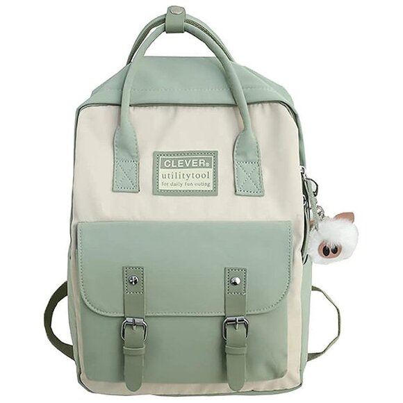 Aesthetic Backpack Cute Kawaii Backpack for School Backpack Light Green
